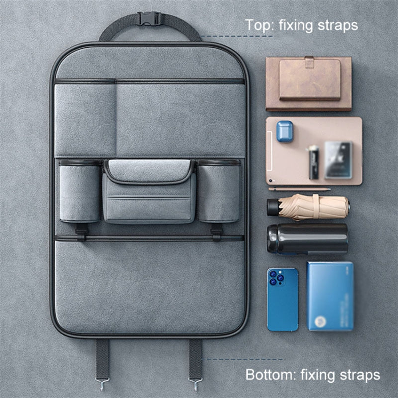 Car Seat Back Storage Bag Sheepskin Leather Hanging Organizer Tissue Holder Car Seat Back Storage Bag Sheepskin Leather Hanging Organizer Tissue Holder